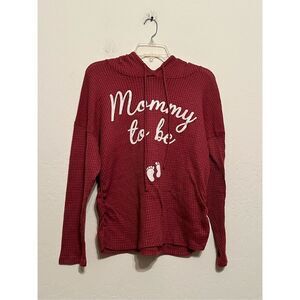 Mommy to be maternity waffle, knit hoodie, shirt, size, medium ￼